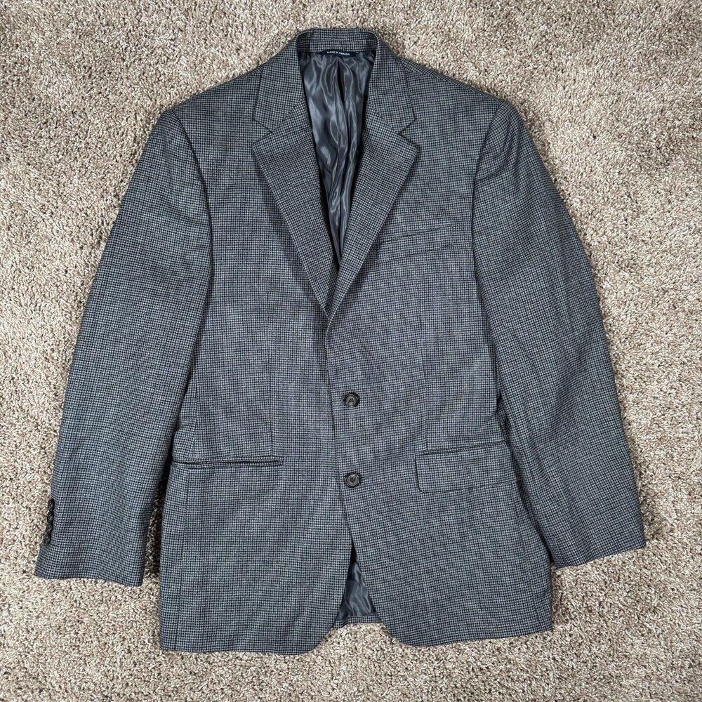 Ralph Lauren Sport Coat Mens 40R Gray Wool Tweed Check 2 Button Blazer Jacket